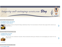 Tablet Screenshot of blog.longevity-and-antiaging-secrets.com